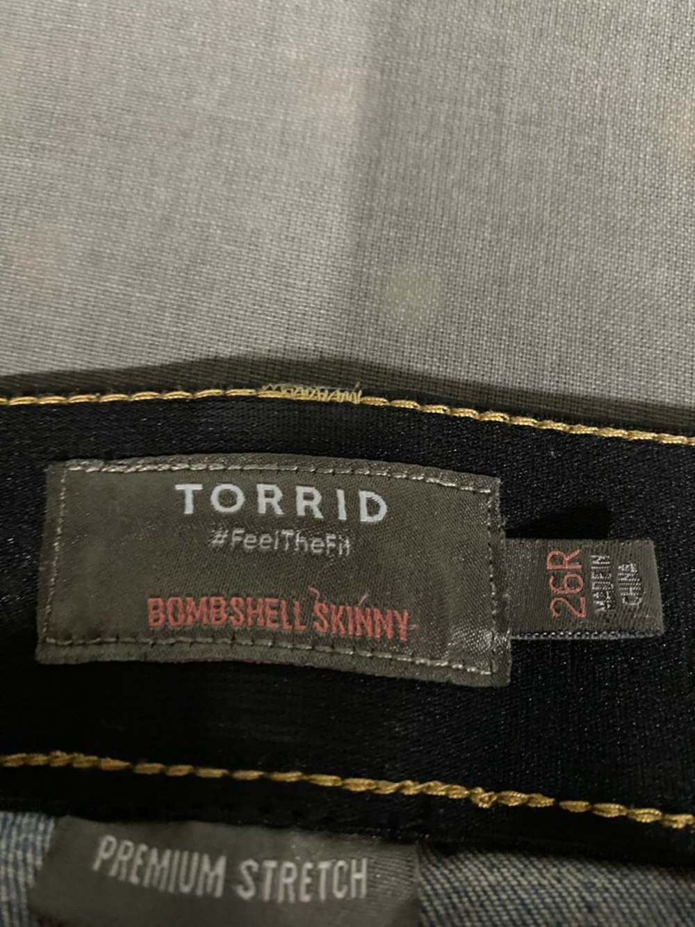Torrid Distressed Dark Blue Stretch Jeans - Picture 4 of 5